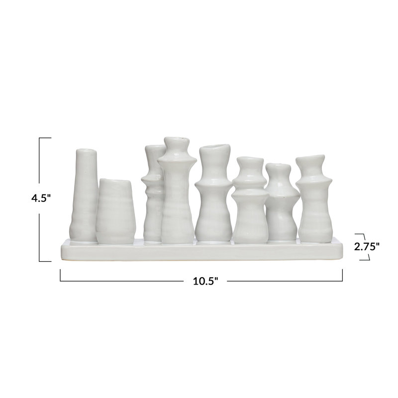 Vase en grès avec 8 sections