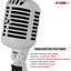 Microphone rétro dynamique à 5 cœurs emblématique de style rétro cardioïde classique-124083891