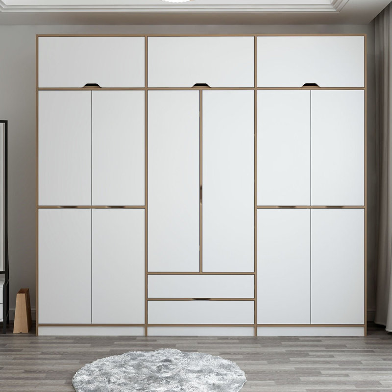 Elina Manufactured Wood Wardrobe, White