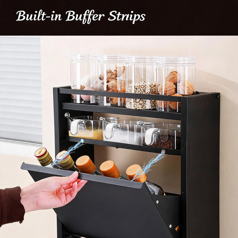 Wall Mounted Spice Rack, Wall Mounted Condiment Holder, Kitchen Storage Rack