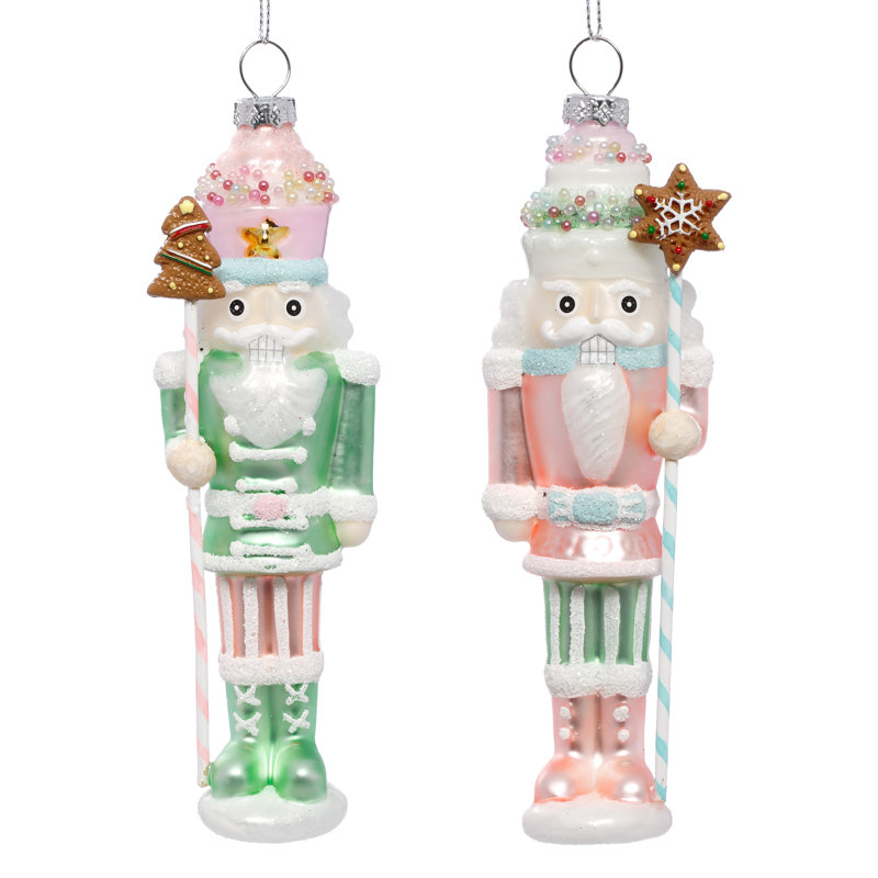 Ornement casse-noisette pastel bonbon, boîte de 6 - 6,5 po