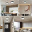 Plafonnier moderne à intensité variable, plafonniers encastrés sélectionnables 2700K-6000K 5CCT, plafonnier rond en métal minimaliste à DEL pour la chambre à coucher, la cuisine, le couloir et la salle de lavage-100023128-100023133