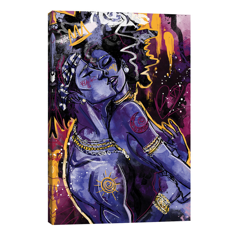 Black Love 1 Piece Wrapped Canvas Painting, 66.04 cm H x 45.72 cm W x 3.175 cm D
