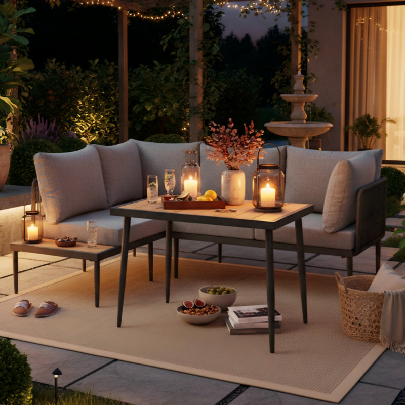 4 - Person Outdoor Corner Dining Set