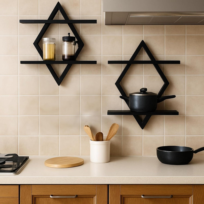 Wood Tiered Shelf
