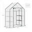 Garden Greenhouse Walk In Plastic Tomato Greenhouse Vegetable Fruit Flower Plant Shed with Reinforced PE Cover 143x73x195cm White-131377976-131377975