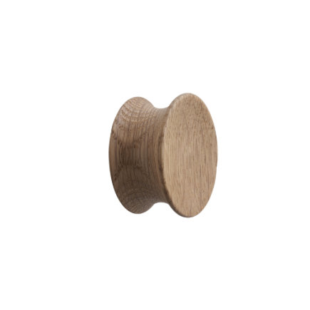 Round Wood "Pulley" Knob in 1-3/4" Diameter, Brown
