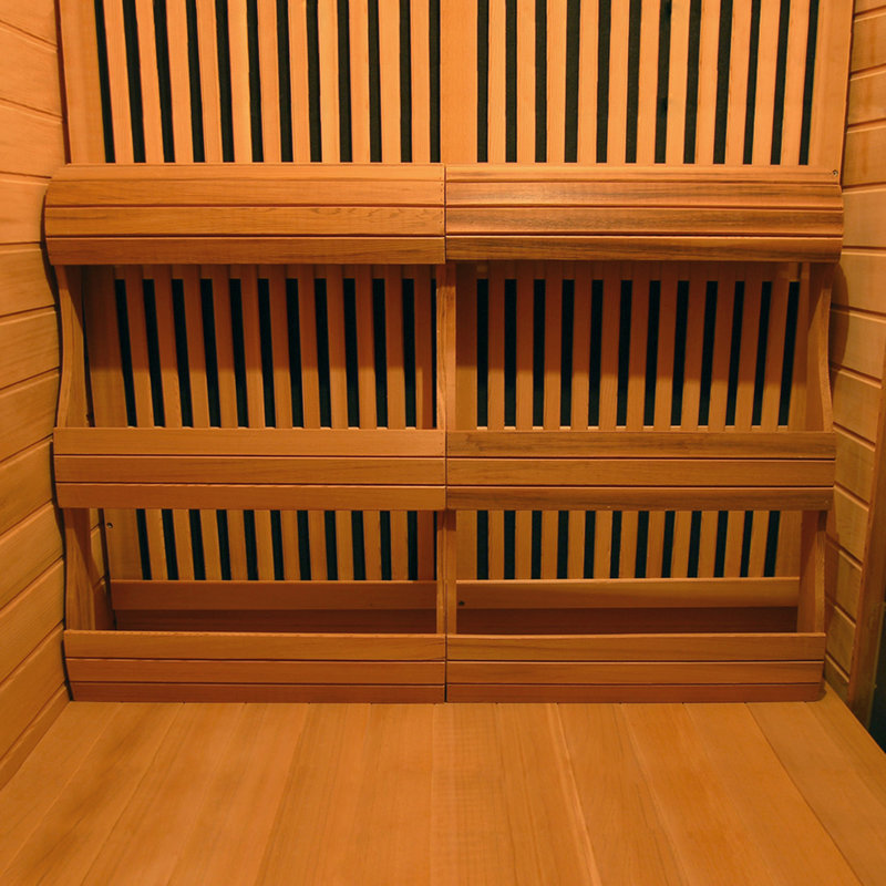 Heatwave 3-Person Cedar Corner Infrared Sauna with 7 Carbon Heaters