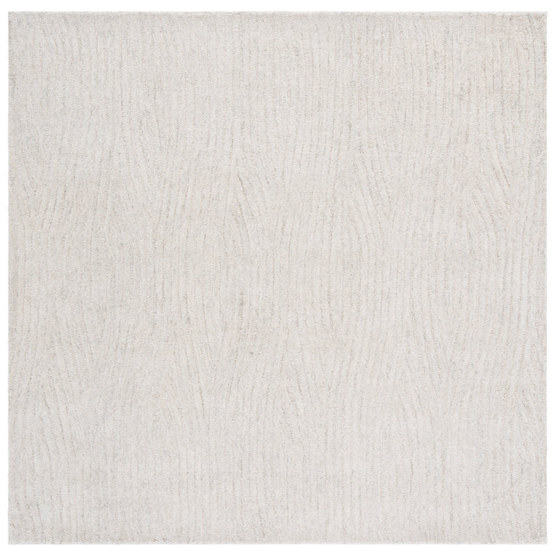 Hand Tufted Abstract Indoor Rug, Square 6'