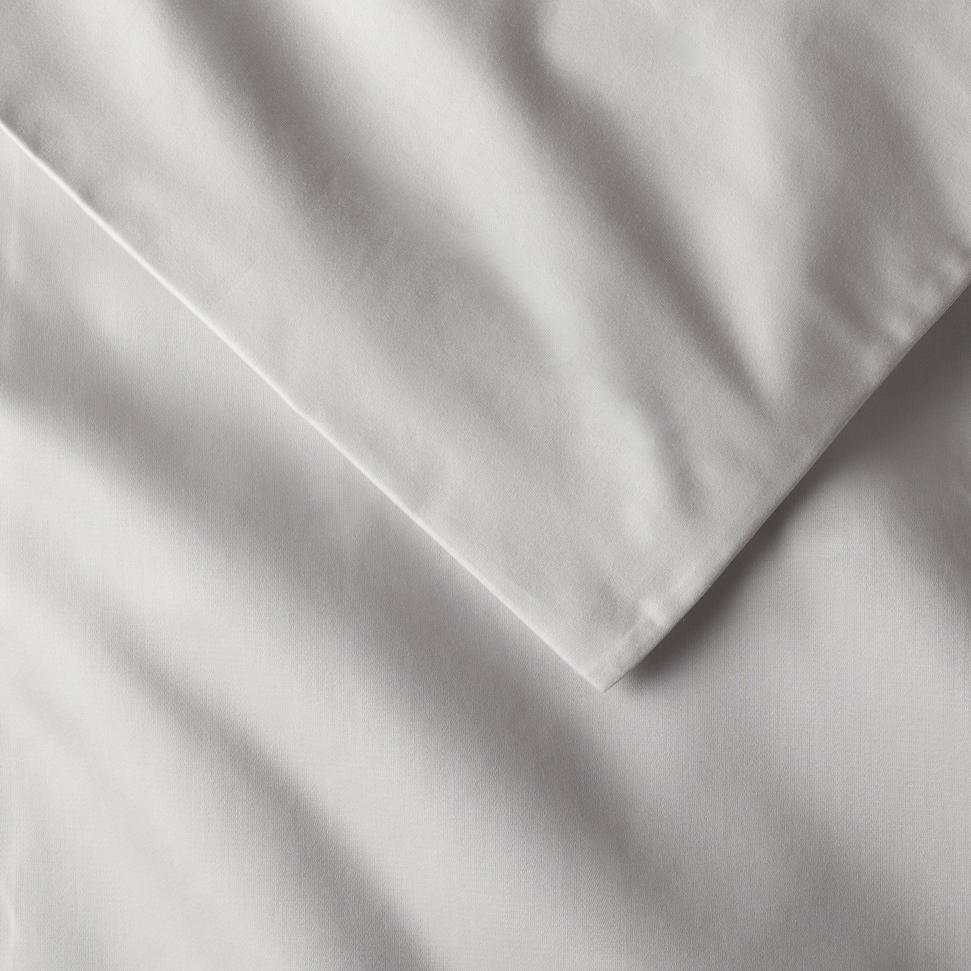 Danfield Cotton Sateen Duvet Cover Set, King / Cal King Duvet Cover + 2 Pillow Shams, Soft Gray