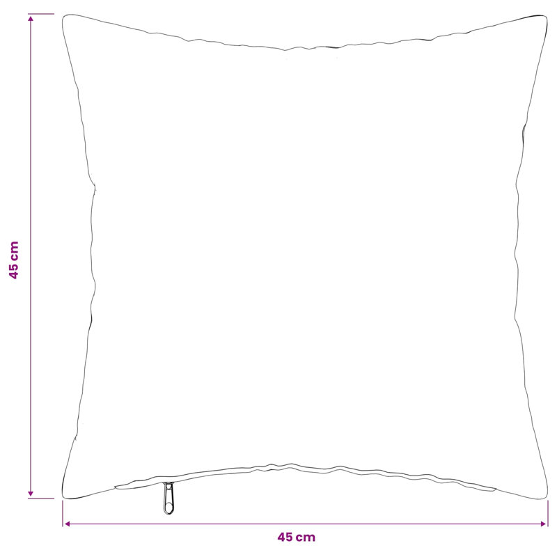 Black Cushion Cover, Square 45cm