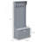 28" 3-In-1 Entryway Hall Tree With Storage Bench, Coat Rack With Four Hooks And Shoe Storage, Gray-514526732