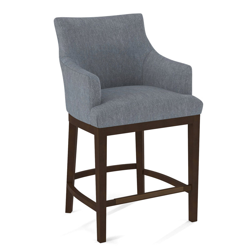 Upholstered Counter Stool, Nutmeg, Evolution Silver Fox