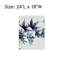 Décoration murale en toile érable bleu 24 x 18 po