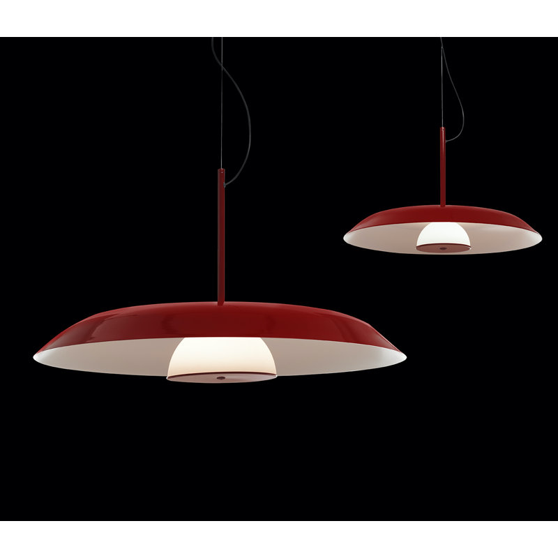Iride 1 - Light LED Pendant, 129.5" H x 33.5" W x 33.5" D, Scarlet Red, 21 W