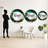 Pazley Emerald Green And Gold Abstract Waves II - Abstract Spirals Mirror, Green Decorative Wall Mirror, Printed Metal Art-1830775358-1876038489