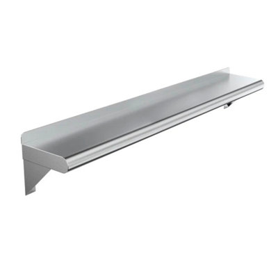 Express KitchQuip 8" H x 36" W x 6" D Stainless Steel Wall Mounted Shelf