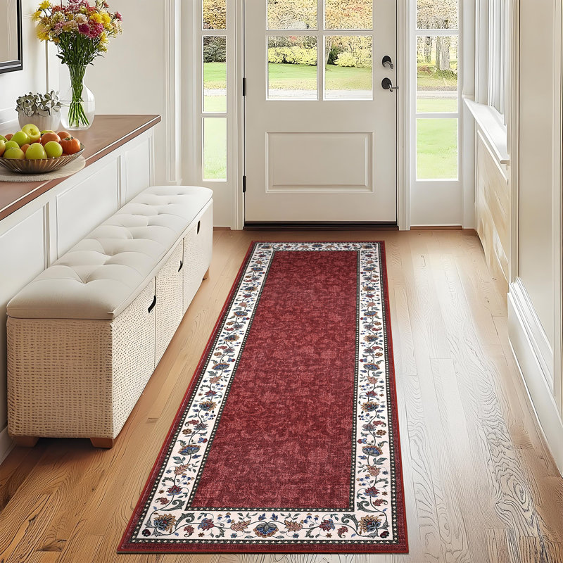 Tapis lavable Farmhouse Floral, Tapis de couloir 2 pi x 6 pi