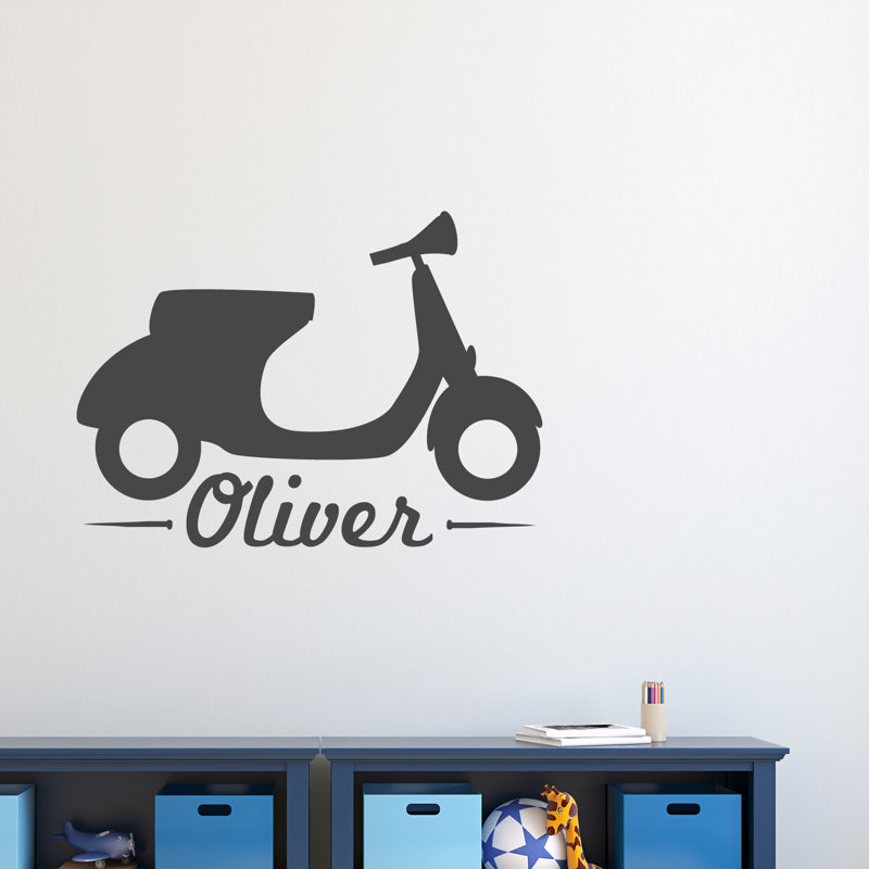 Adhésif décoratif scooter, Gris foncé, Oui