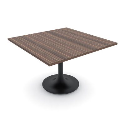 Square Conference Table with Metal Tulip Base