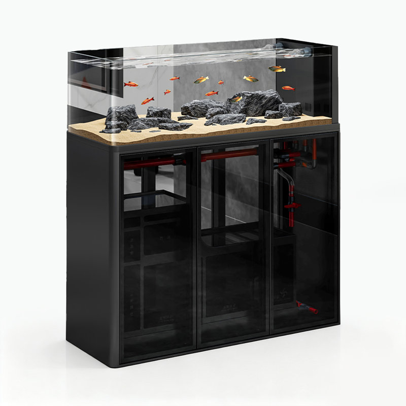 Réservoir d'aquariums d'eau, 26,42 gallons (H 50,39 po x l 39,69 po x P 18,11 p, Noir