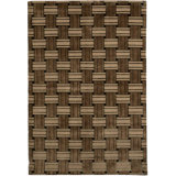 Himalayan Wool Geometric Area Rug in Brown