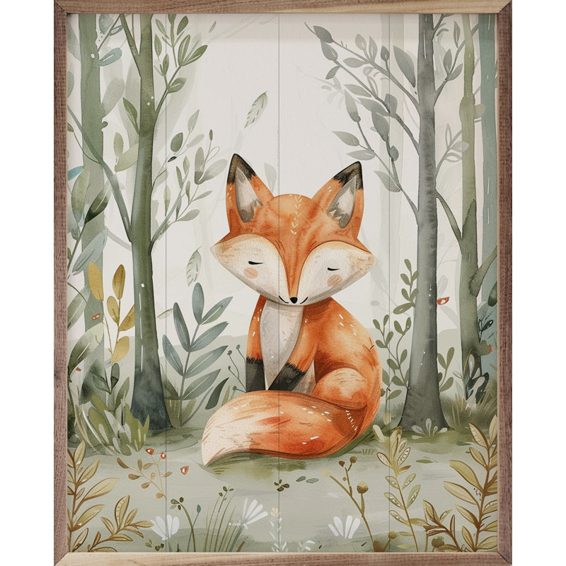 Renard des bois, H 30 po x l 24 po x P 1,1 po