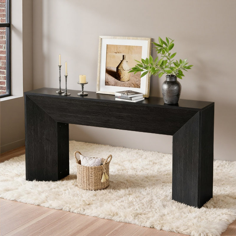 Table d'appoint élégante, canapé en bois, console de style moderne