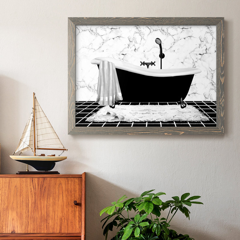 " Modern Bath I ", Gray, 26" H x 38" W