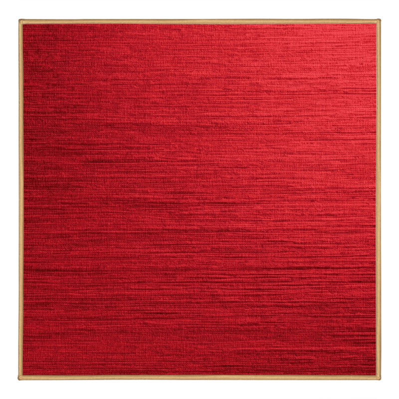 Machine Washable Solid Red Area Rug, Square 5'