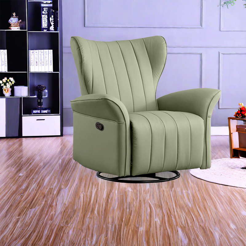 Fauteuil inclinable en simili cuir Nikhad, Vert clair