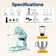 7.5 Quart 6 Speed 9 In 1 Multifunctional Stand Mixer With Fermentation