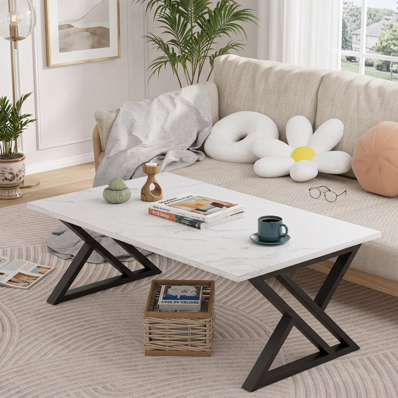 Top End Table, Black/White