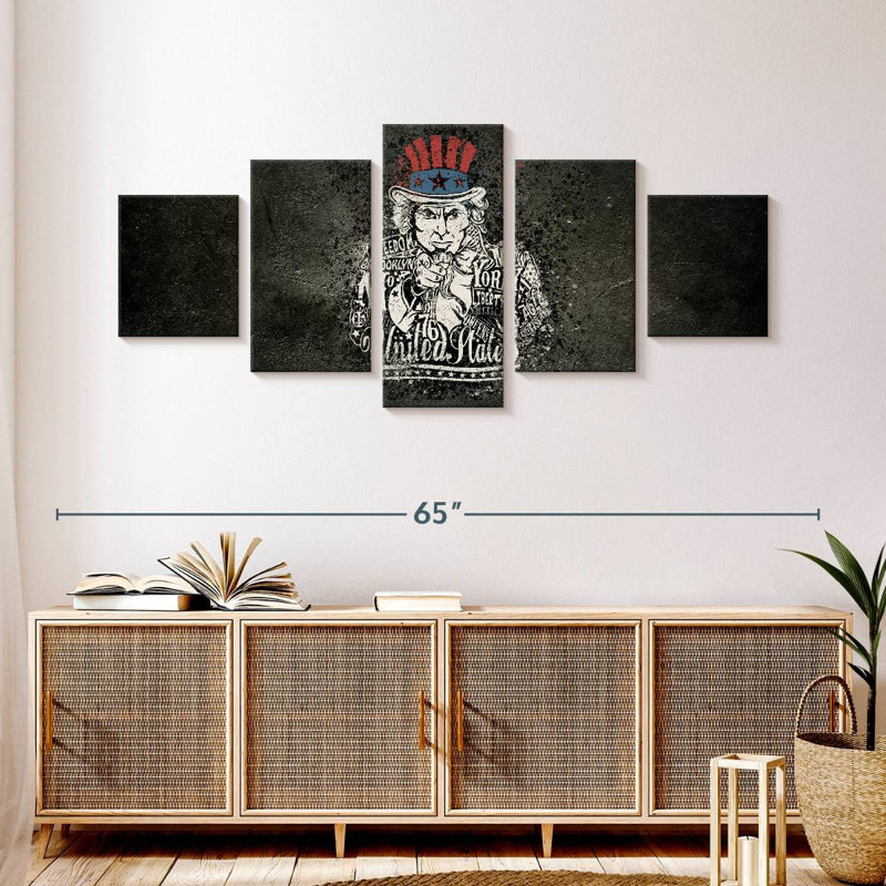 Grunge Uncle Sam, 24" H x 55" W