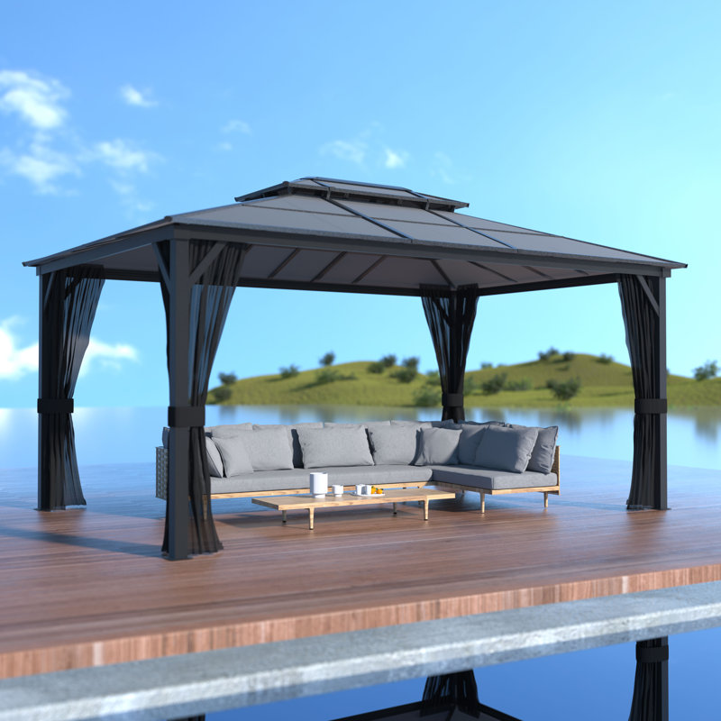 Aluminum Patio Gazebo, 16 ft x 12 ft
