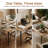 47.2"W Mid-Century Modern Dining Table With Metal Legs, Compact 6-Seater For Kitchen, Office, Or Living Room-569740548