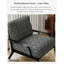 Fauteuil décontracté à assise large en tissu de style moderne