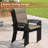 60" Patio Dining Set with Extra Large Round Dining Table and 8 Padded PVC-coated polyester Dining Chairs-1613346222