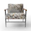 Fauteuil d'appoint rembourré Beige blanc Dogwood Peacefulness-744320785
