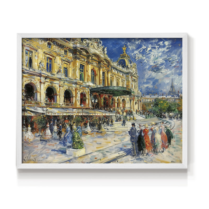 Paysage, série CXV, reproduction encadrée, H 8 po x l 10 po, Blanc