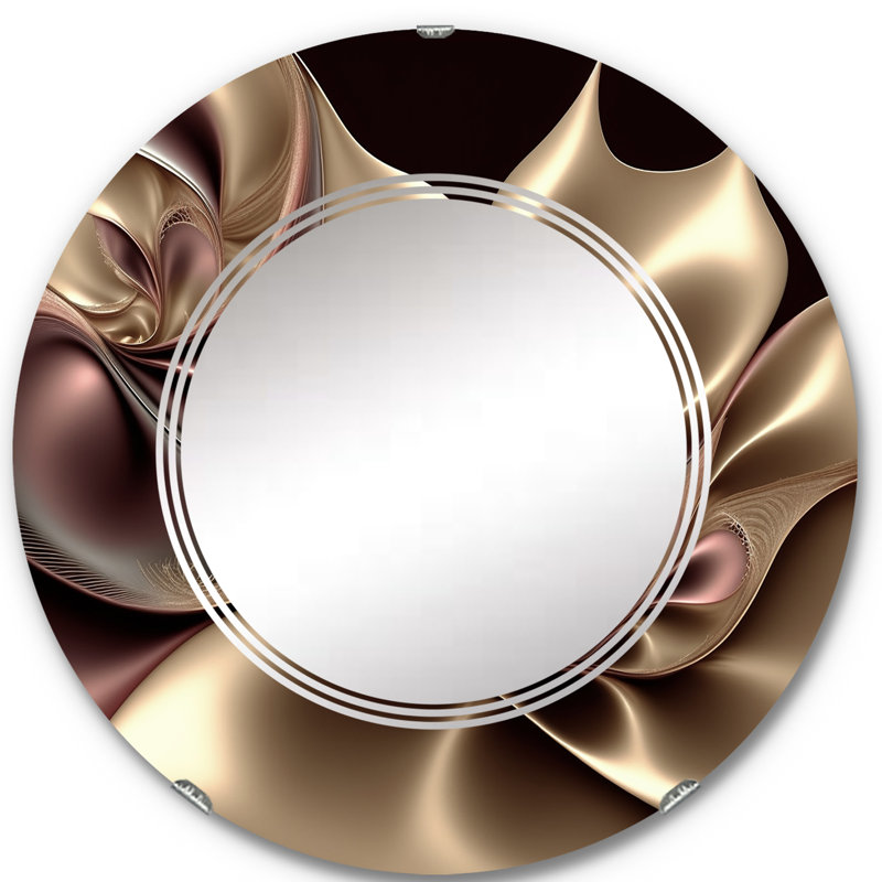Hamiltonas - Miroir mural moderne rond, 24 po x 24 po