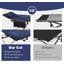 Lit de camp robuste L 75 po 2 en 1 avec surmatelas en velours moelleux, lit d'invité pliable d'une capacité de 500 lb et station de couchage de voyage, bleu-129453337