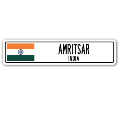Panneau de signalisation en aluminium Bedwell Amritsar, Inde