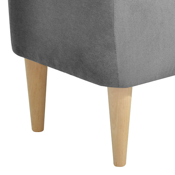 Jupi 60cm Wide Rectangle Footstool Ottoman, Grey