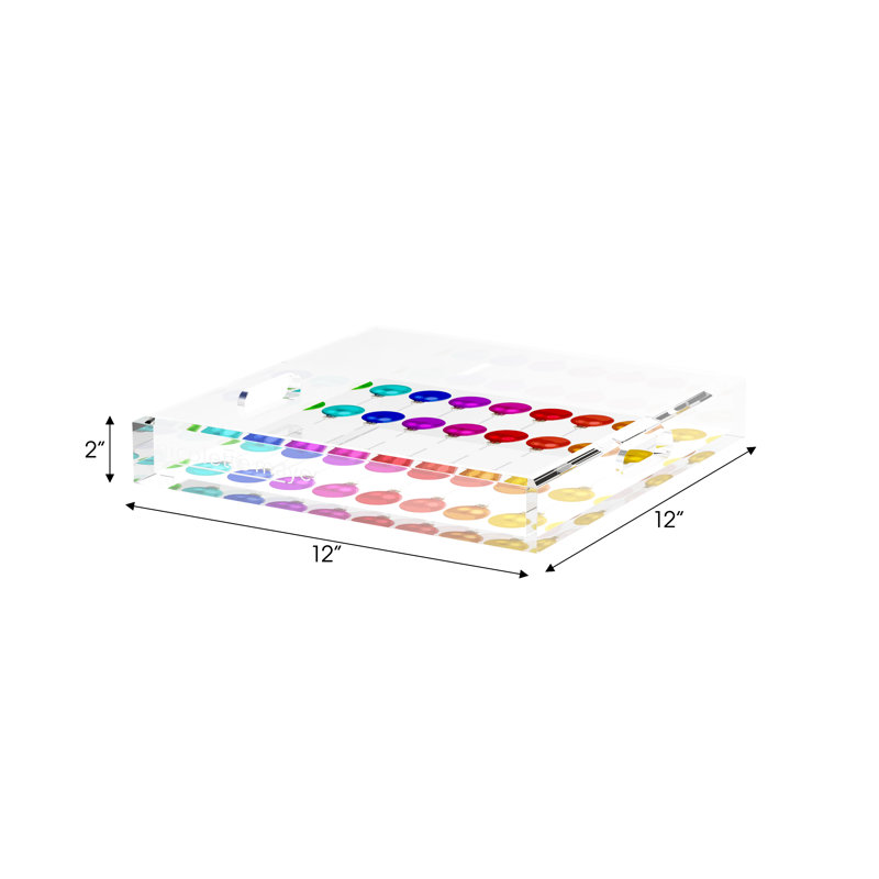 Merry Everything No Writing Acrylic Square Decorative Tray
