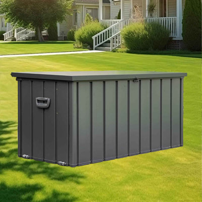 Cypress Backyard 49.41'' W 100 Gallons Water Resistant Steel Lockable Deck Box in Gray