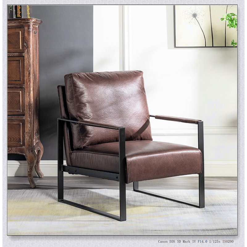 Chaise d'appoint classique Mid Century, Marron foncé