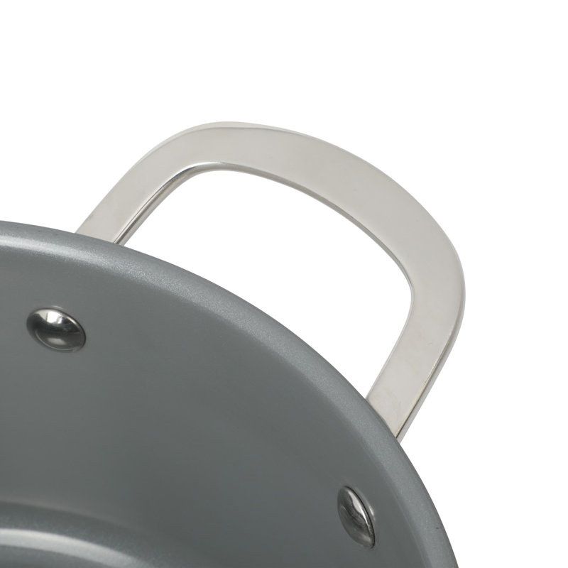 10-Piece Stainless Steel Cookware Set with Nonstick Ceramic Interior
