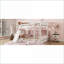 Lit superposé simple au-dessus d'un lit simple en pin massif avec rampe d'escalade & amp; Échelle, aucun sommier nécessaire, mobilier de chambre blanc