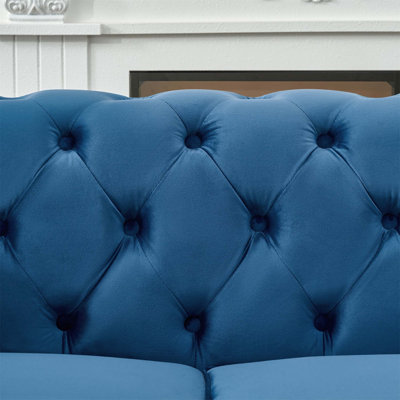 Canapé en tissu d'ameublement en velours Chesterfield Chester